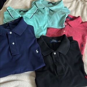 Ralph Lauren Men's Polo Shirt bundle of 5 - Black, Navy, Pink, Teal